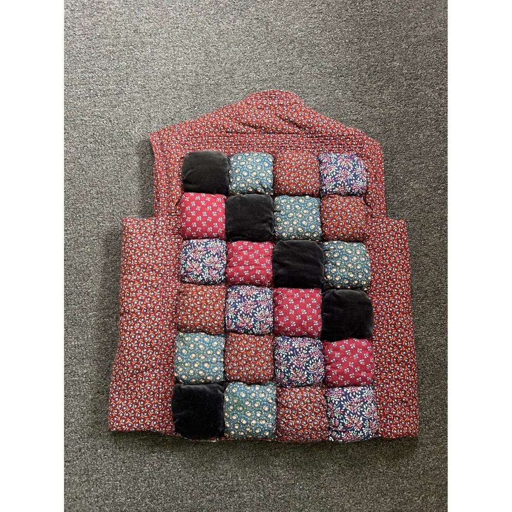 Vicki Lynn Bardon Suttles And Seawinds Quilt Vest Red Womens Medium Patchwork - Picture 6 of 6